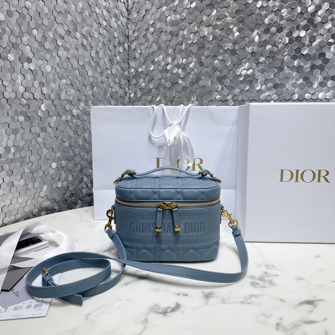 Fashion Designer
 Dior Handbags Cosmetic Bags Black Sheepskin