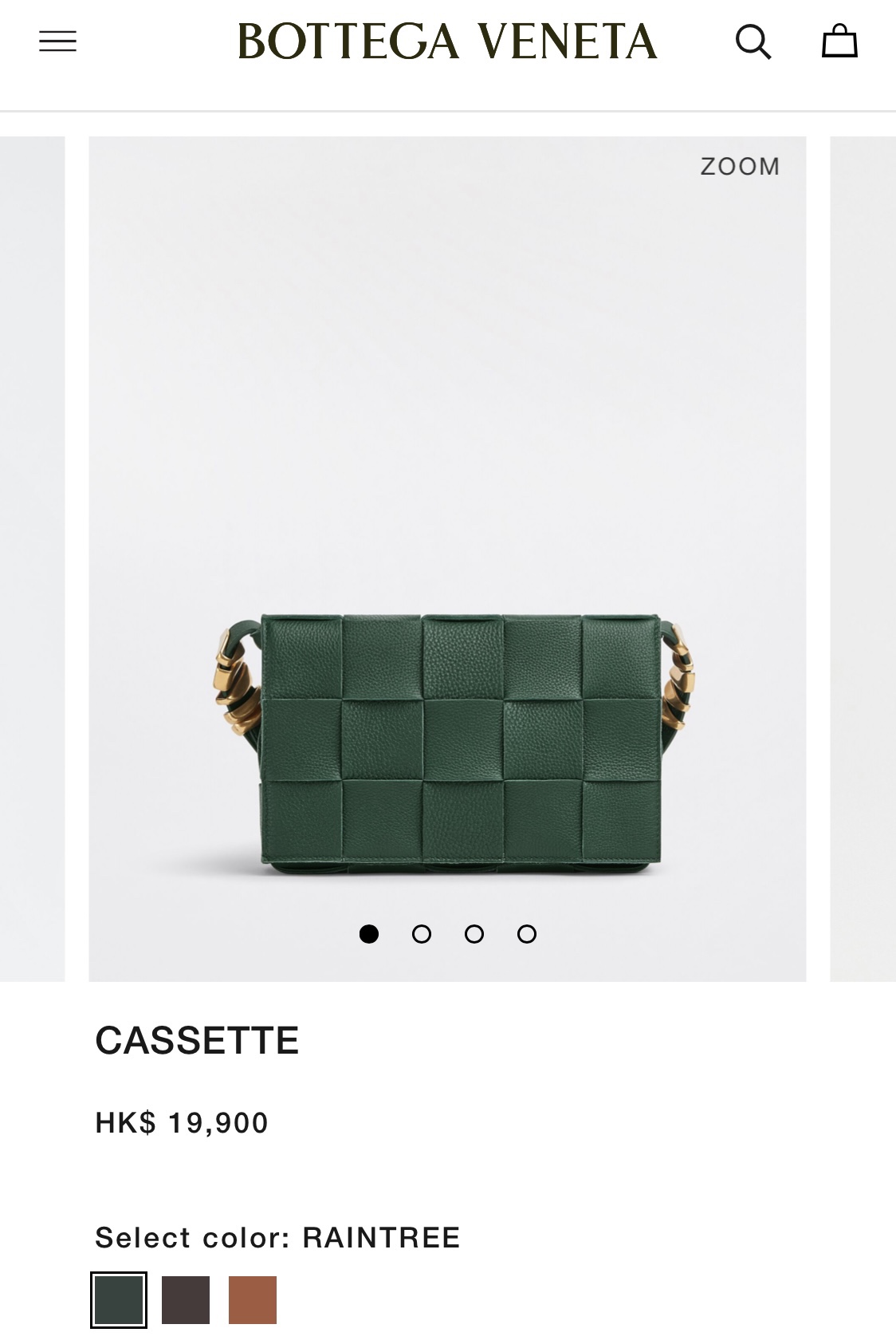 Bottega Veneta CASSETTE 23CM BAG 666870雨树绿