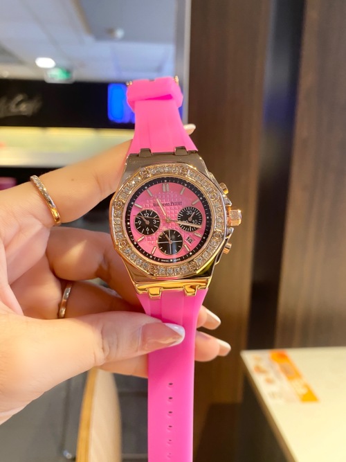 Audemars Piguet Royal Oak Pink Limited Edition Rubber Strap Watch