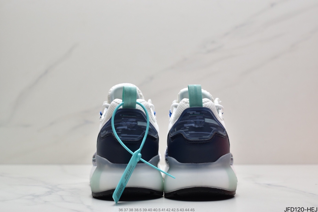 170 Adidas阿迪达斯 缓震跑鞋 易烊千玺同款 Adidas Originals ZX 2K Boost 全新爆米花缓震休闲运动跑鞋
