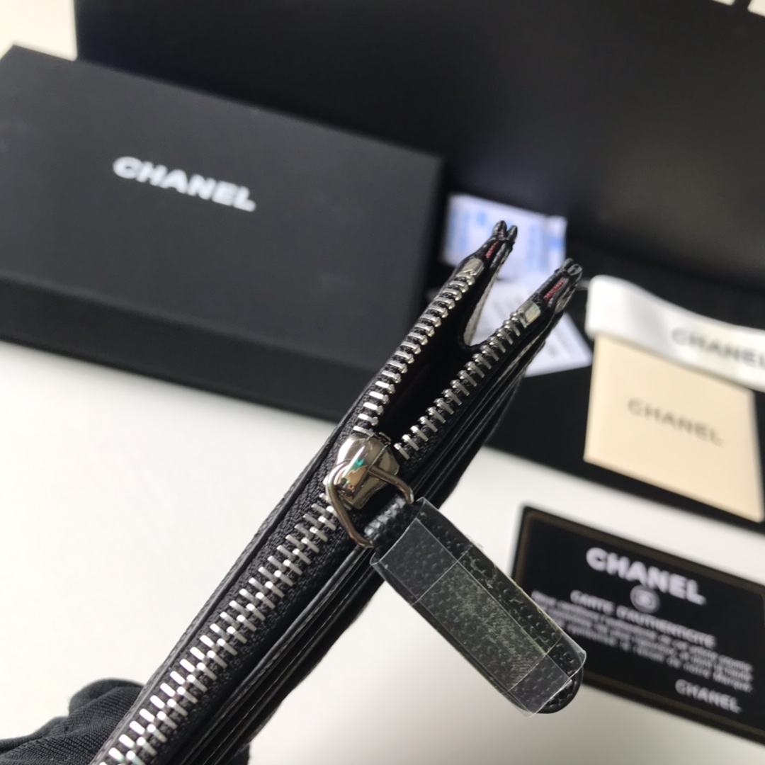 Chanel 高品质，小球纹单拉卡包, 皮料五金，细节美到淋漓尽致全套包装 尺寸:9x11.5cm
