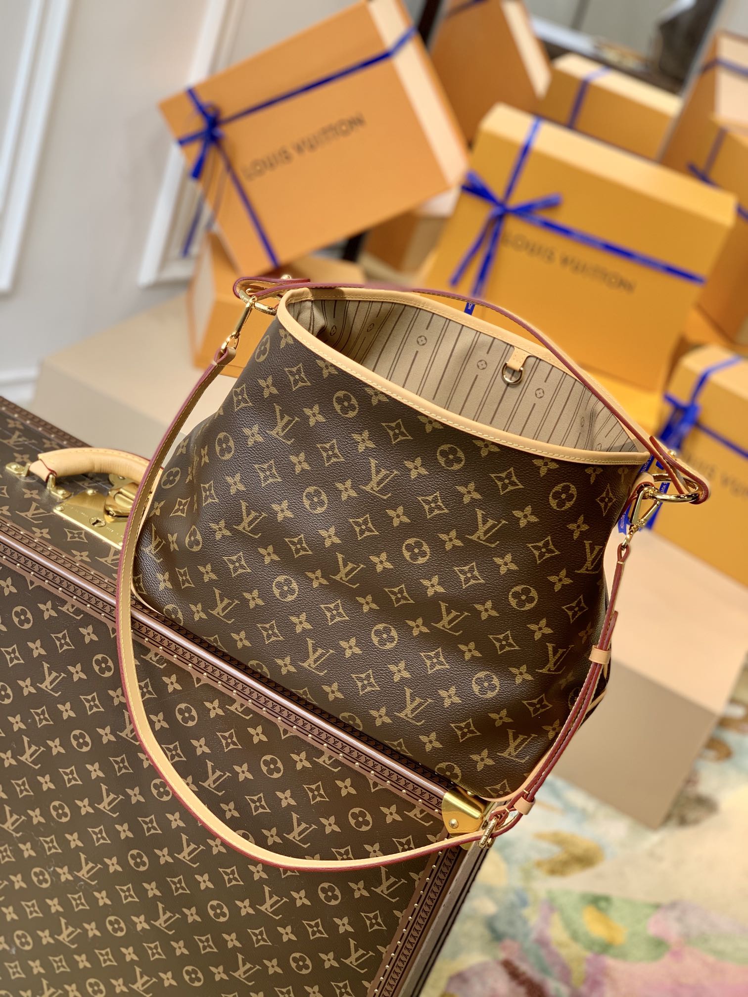 Louis Vuitton LV Delightful中古购物包 M40352