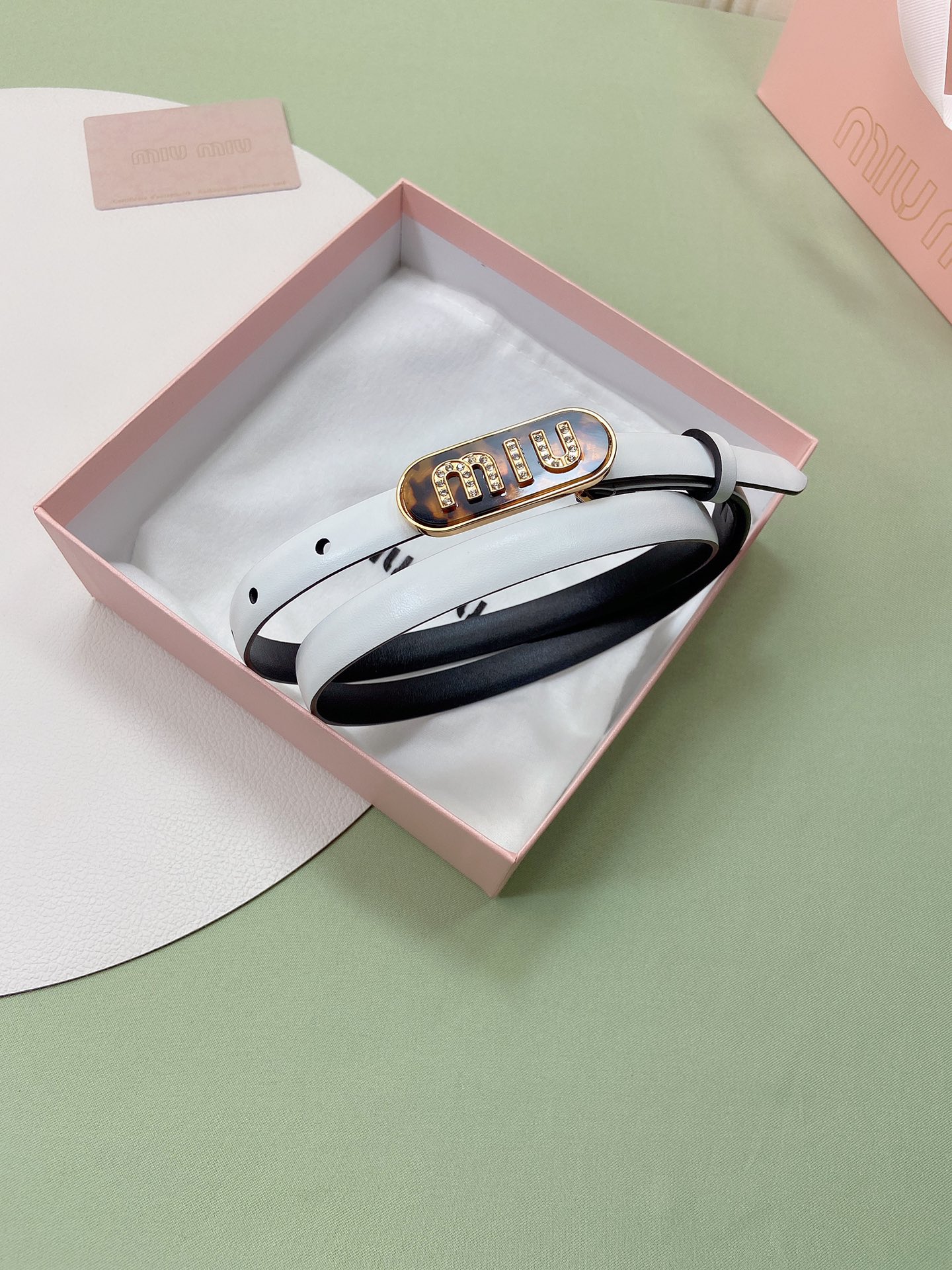 miumiu新款同步1.5cm宽度皮