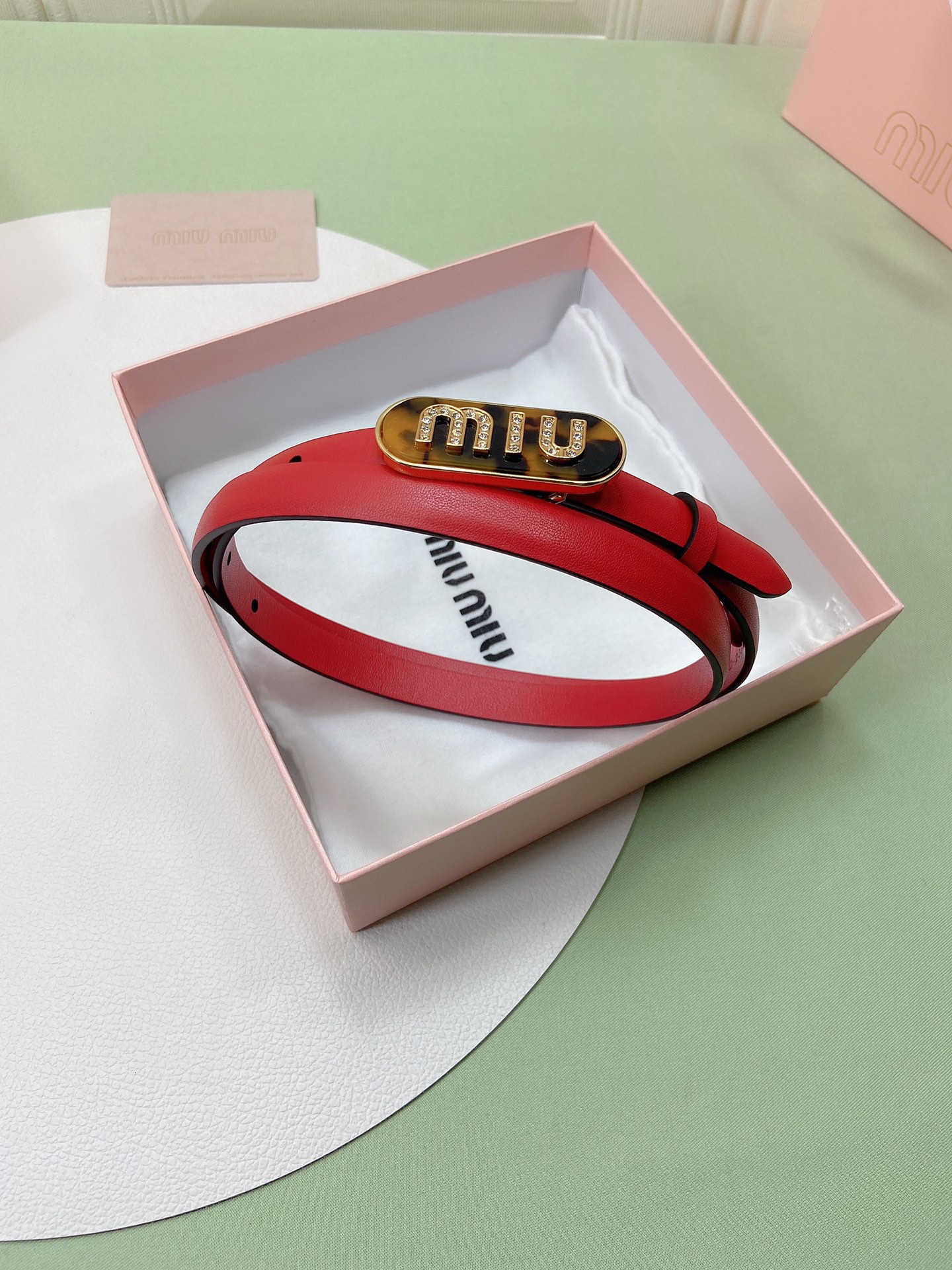 miumiu新款同步1.5cm宽度皮
