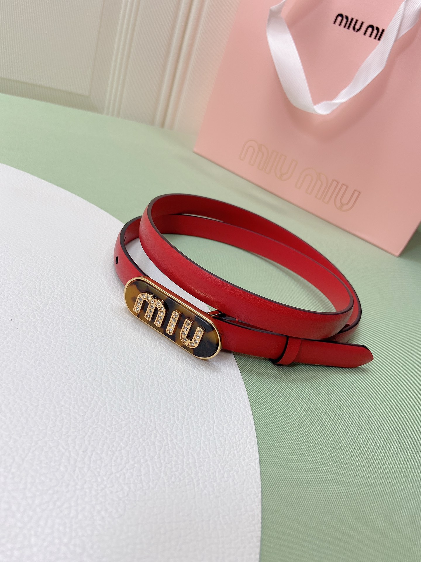 miumiu新款同步1.5cm宽度皮
