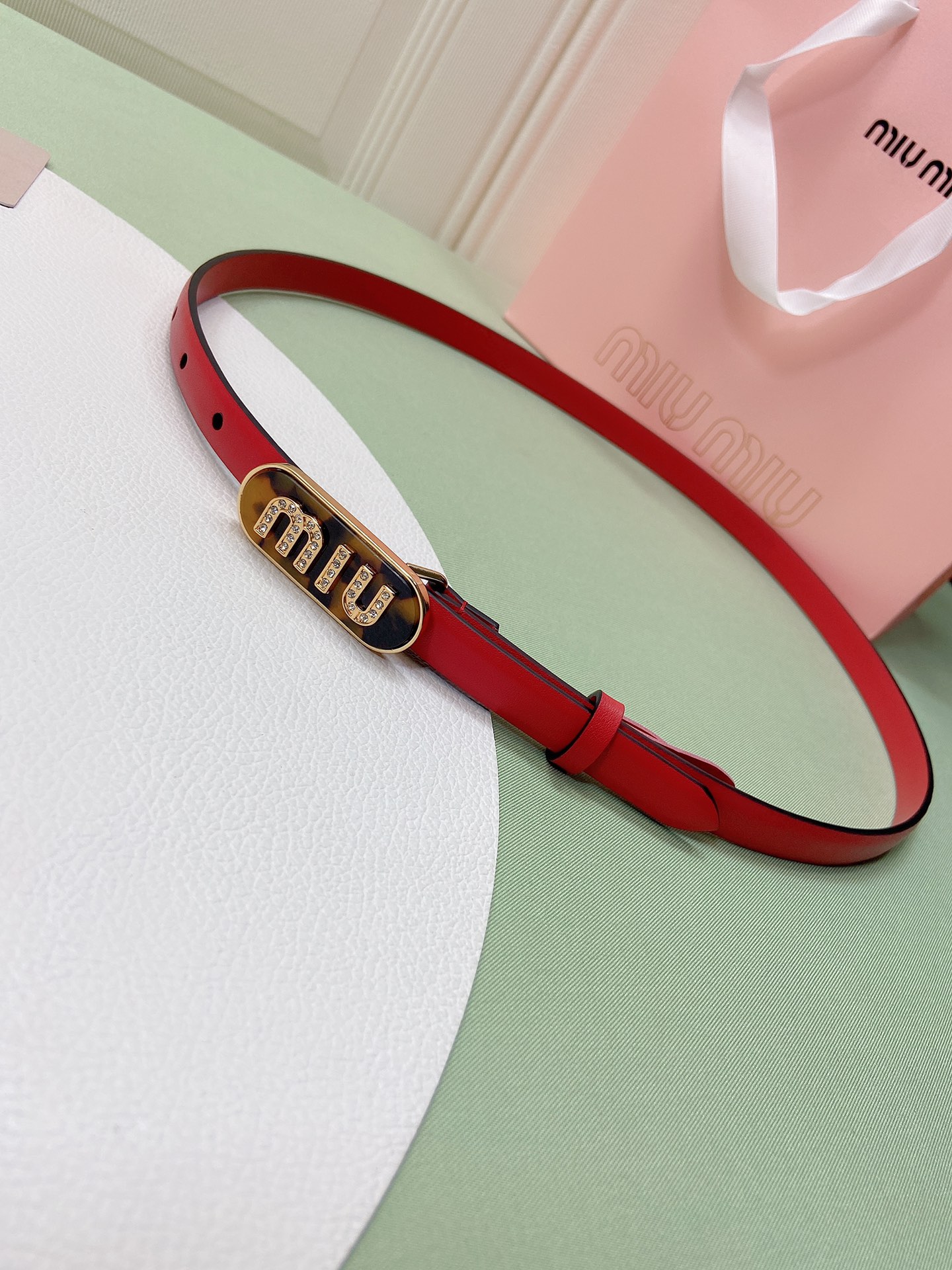 miumiu新款同步1.5cm宽度皮