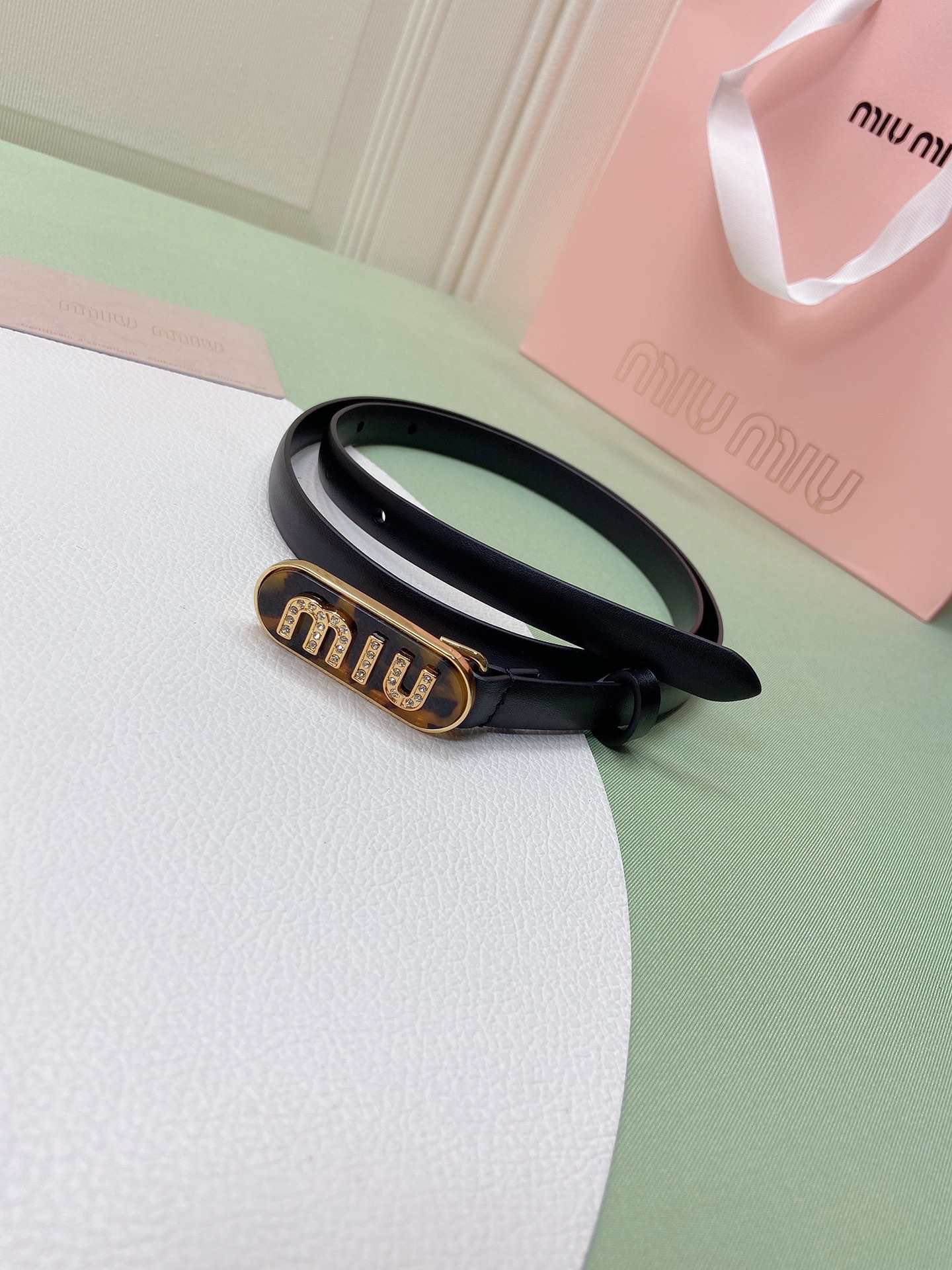 miumiu新款同步1.5cm宽度皮