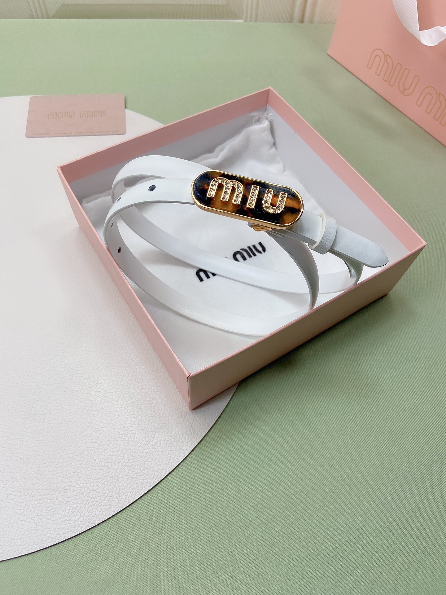 miumiu新款同步1.5cm宽度皮