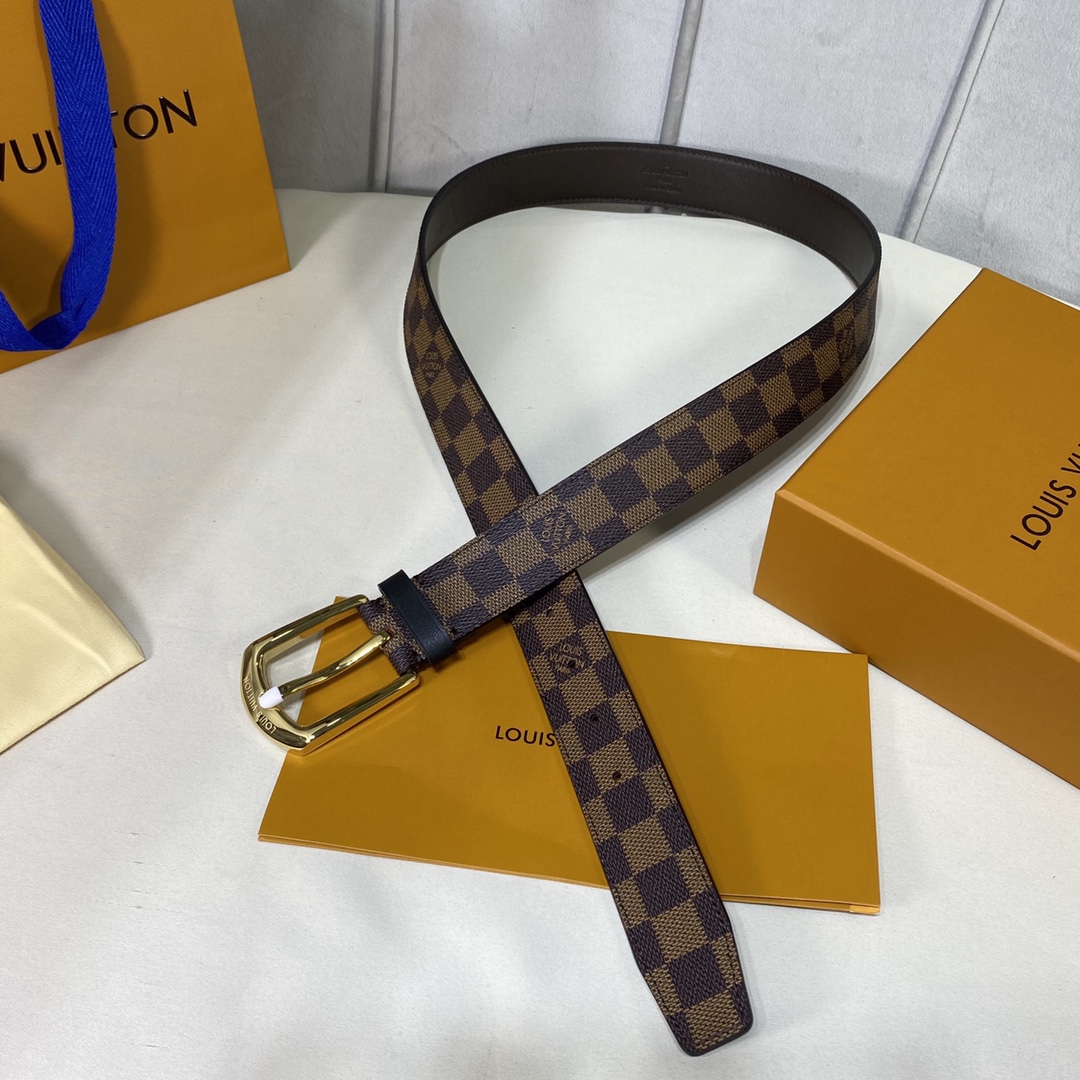 Louis Vuitton Belts Men Calfskin Canvas Cowhide