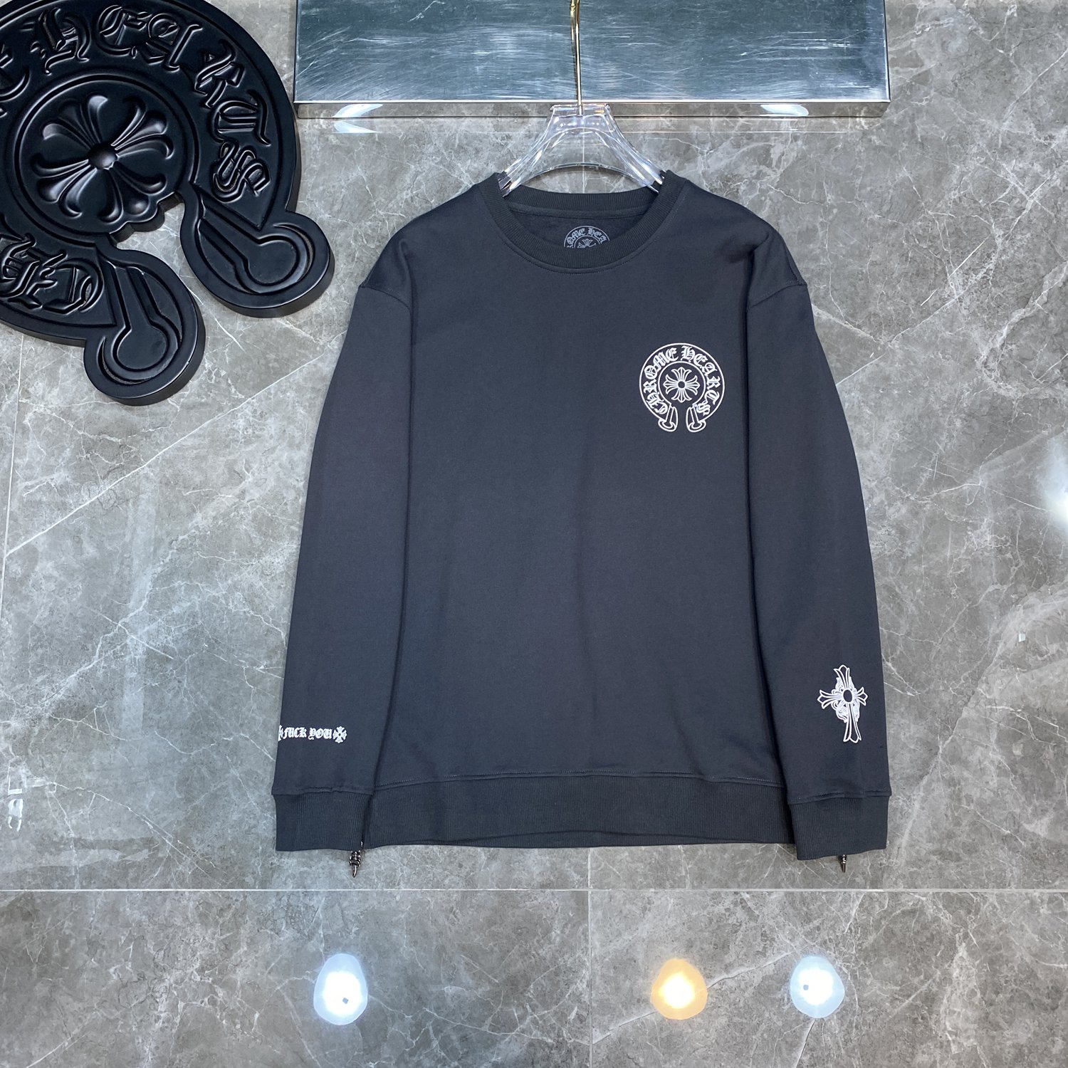 Best Replica New Style
 Chrome Hearts Clothing Sweatshirts Grey Spring Collection