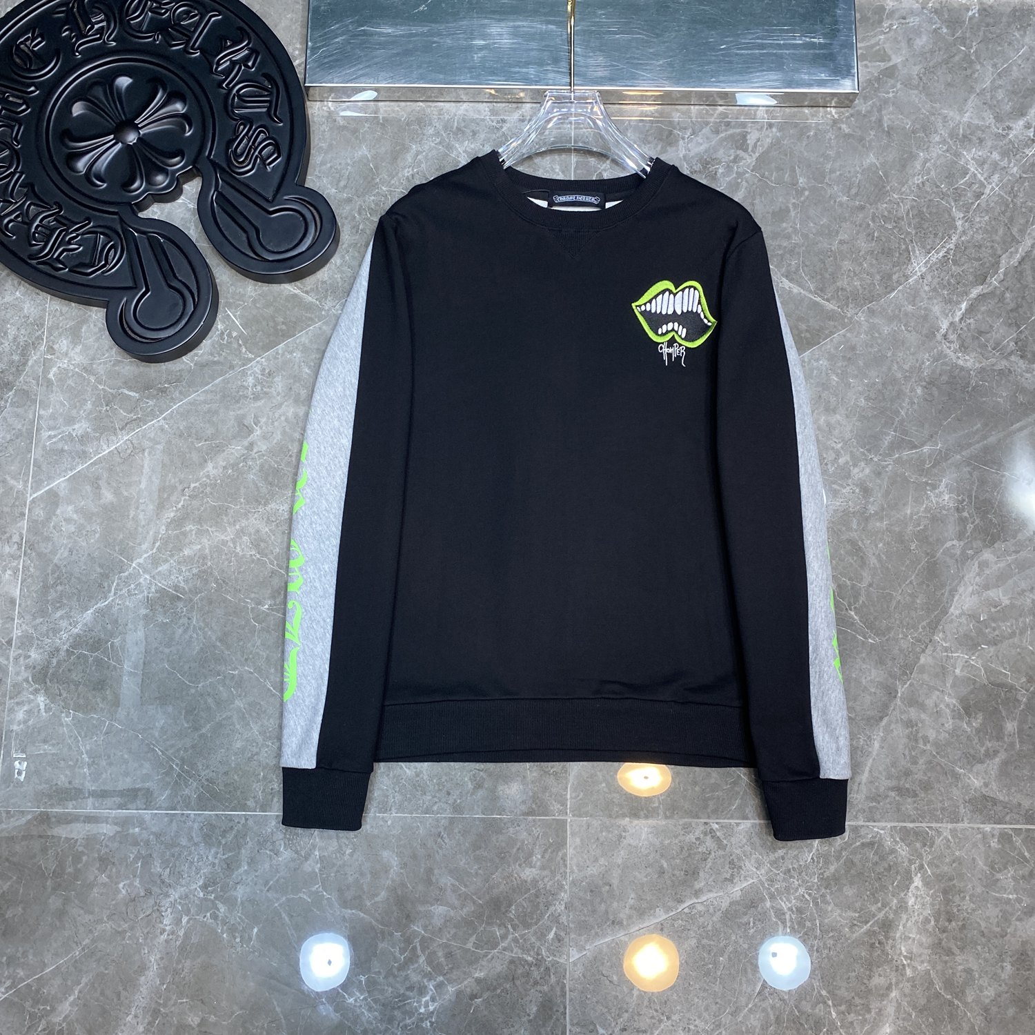 Where can you buy a replica
 Chrome Hearts Clothing Sweatshirts Fluorescent Green Embroidery Unisex Fall Collection