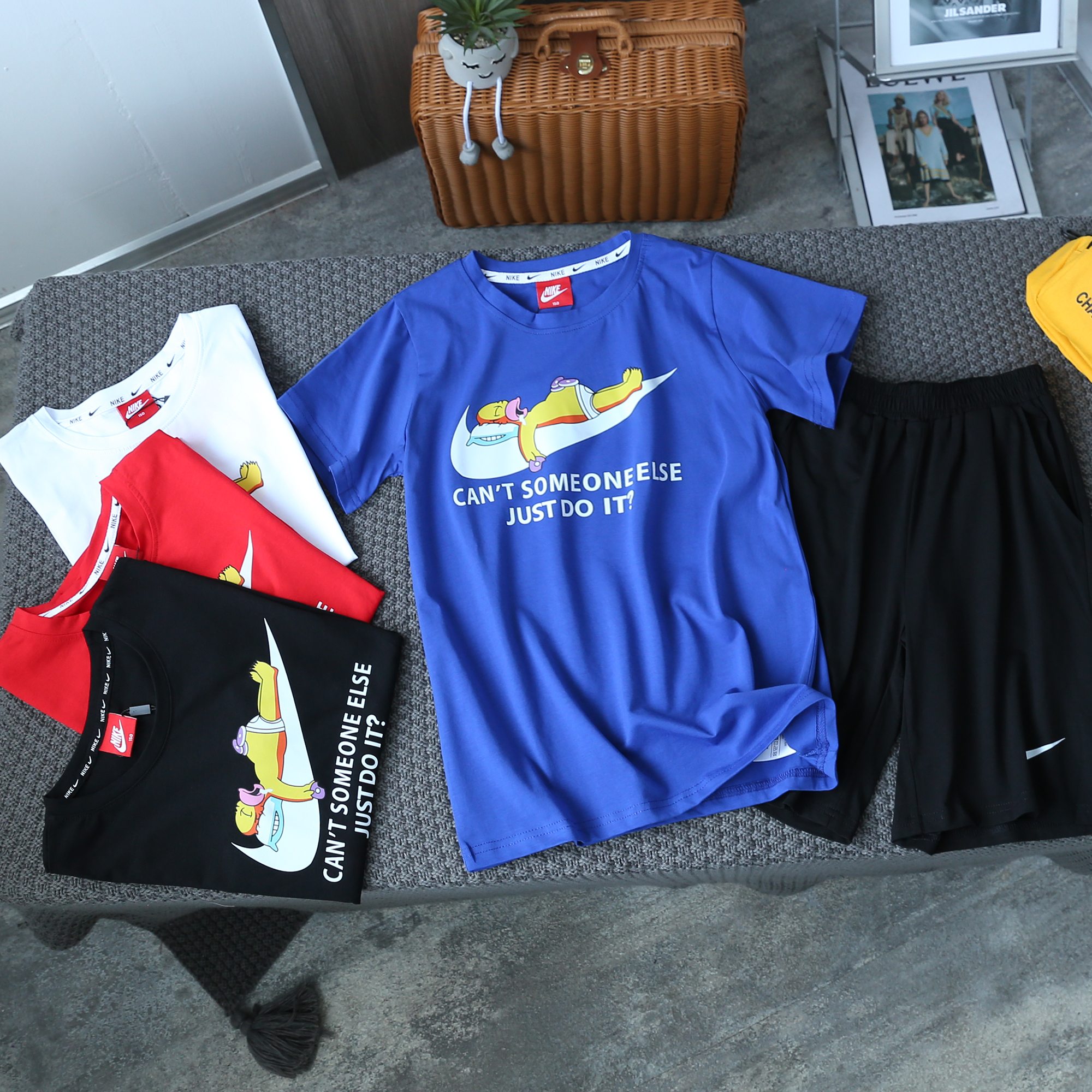 Nike Store
 Clothing Shorts T-Shirt Two Piece Outfits & Matching Sets Cotton Short Sleeve