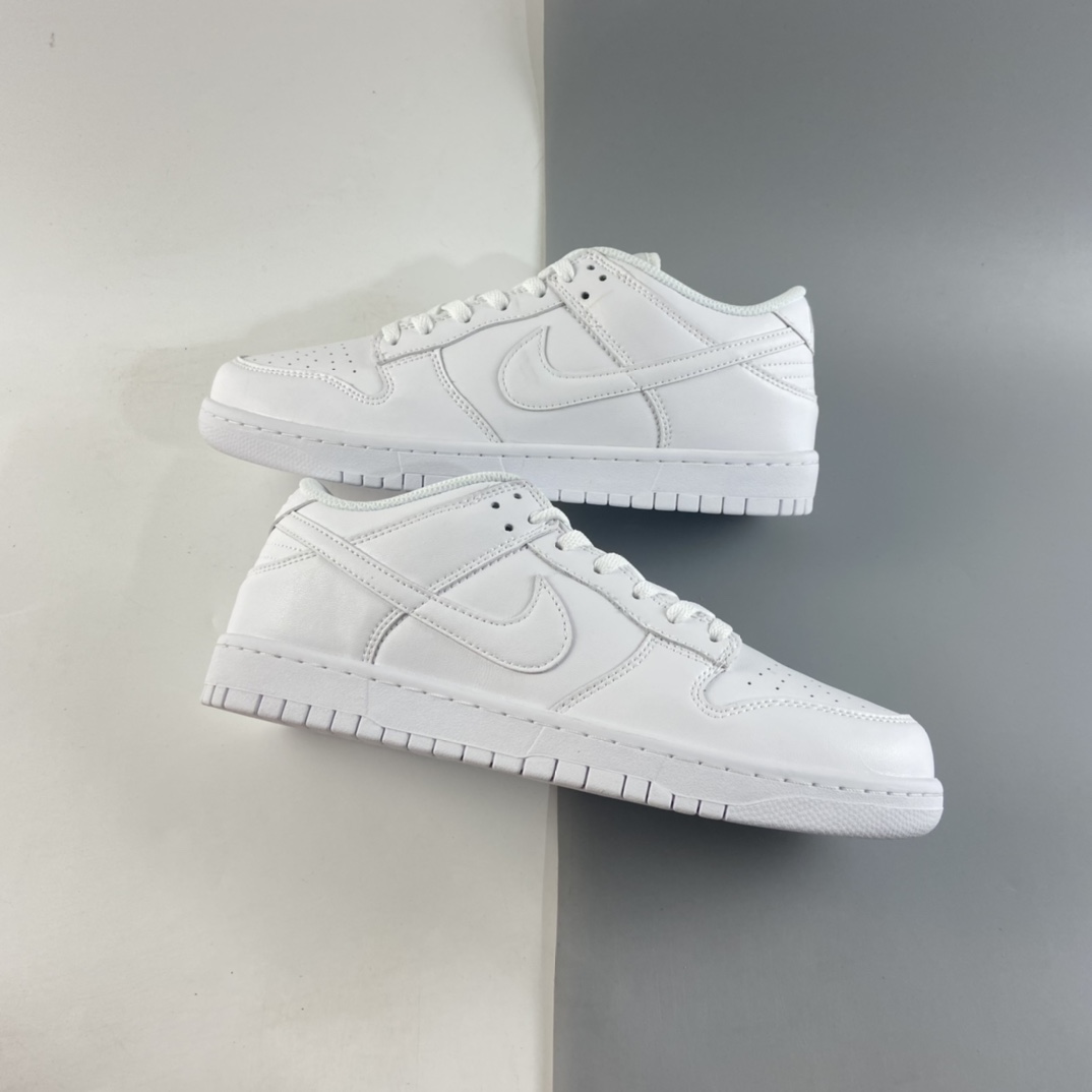 P240  NIKE SB Dunk Low Prm 纯白配色SB扣碎篮板时尚休闲板鞋 DD1503-109