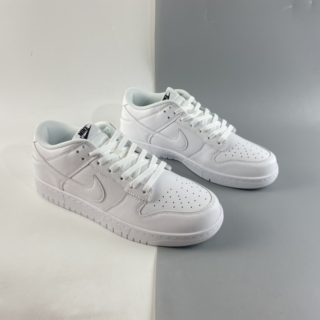 P240  NIKE SB Dunk Low Prm 纯白配色SB扣碎篮板时尚休闲板鞋 DD1503-109