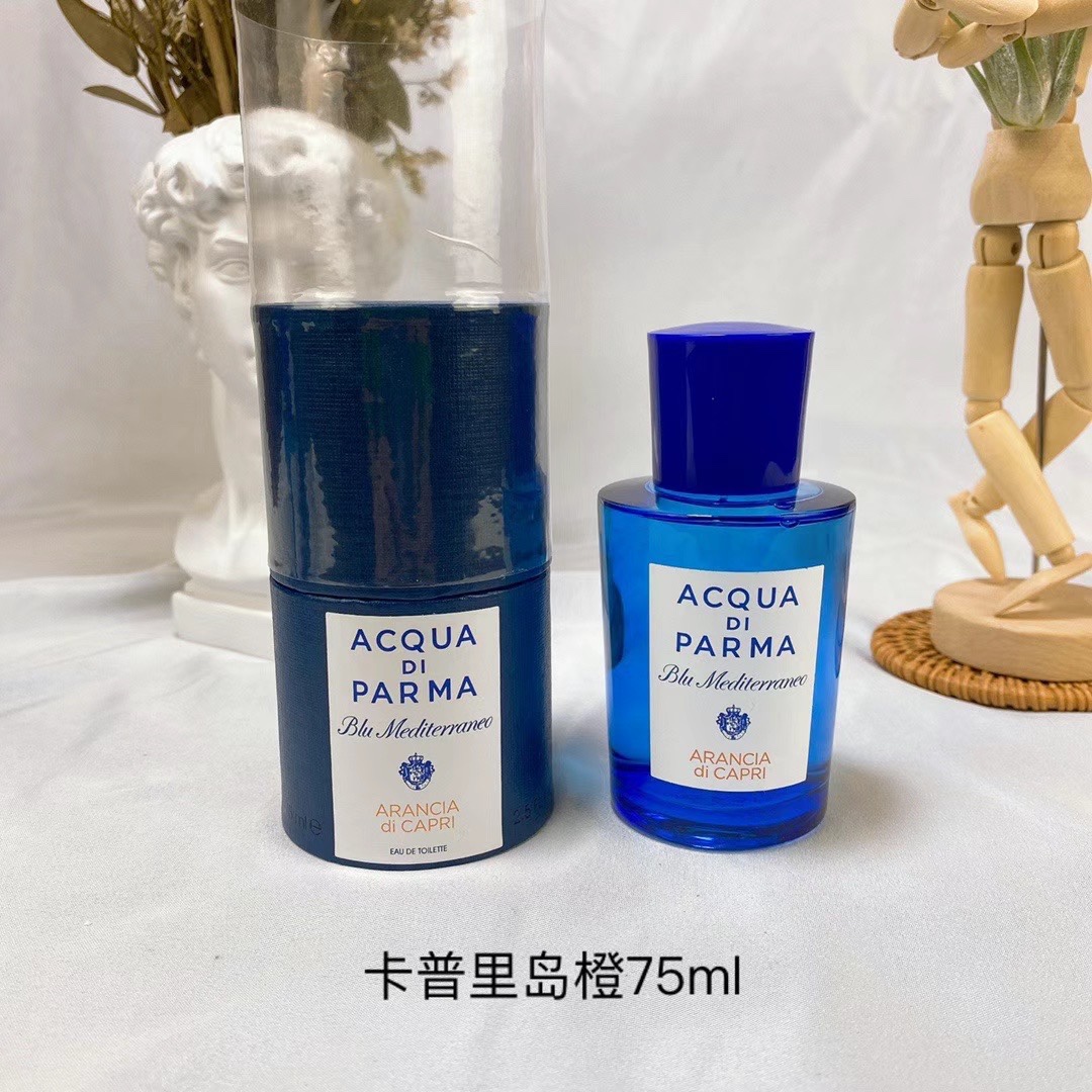 专柜版各💰78包邮
一比一帕尔玛蓝色地中海系列75ml！味道：陶尔米纳雪松，阿玛菲无花果，桃金娘加州桂，卡普里岛橙，西西里岛杏仁，撒丁岛松柏，利古里亚柑橘，佛手柑香柠檬，托斯卡纳柏树。