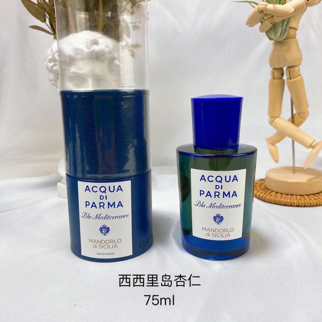 专柜版各💰78包邮
一比一帕尔玛蓝色地中海系列75ml！味道：陶尔米纳雪松，阿玛菲无花果，桃金娘加州桂，卡普里岛橙，西西里岛杏仁，撒丁岛松柏，利古里亚柑橘，佛手柑香柠檬，托斯卡纳柏树。