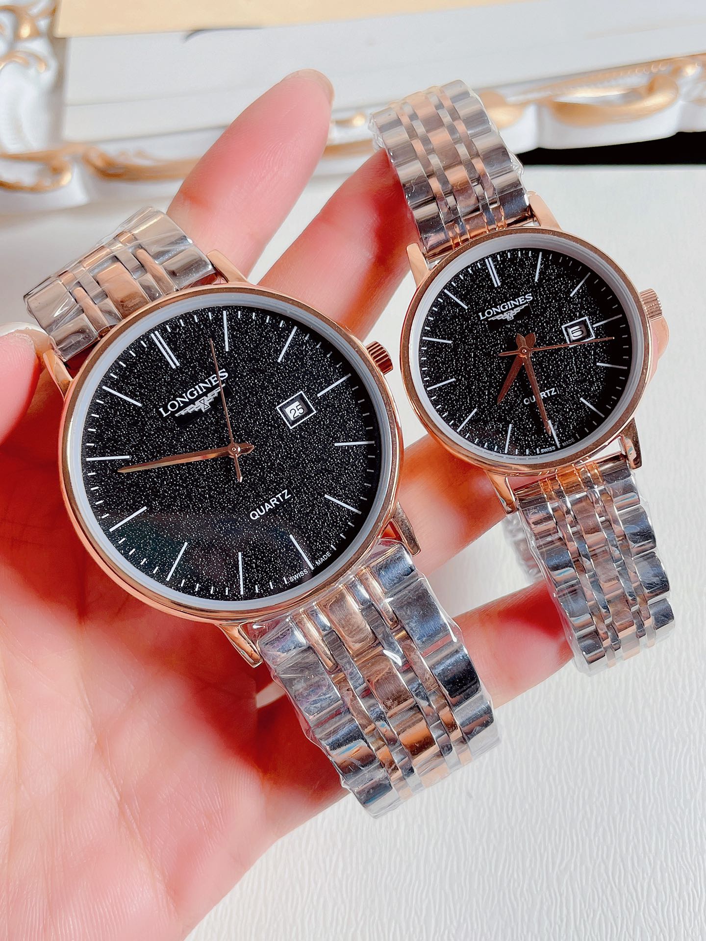 [LONGINES Watches]9527 steel stripsThe latest Longines Longines couple
