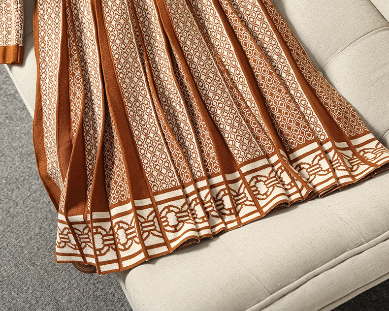 “High-Quality Women’s Wool Knit Suit in French Style for Autumn” - 图片 6