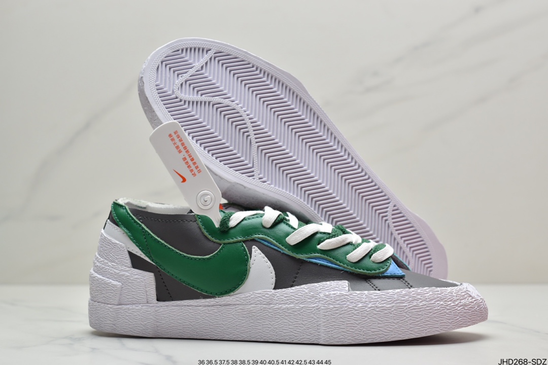 190 耐克Sacai x NIKE Blazer Low 耐克全新联名开拓者低帮休闲板鞋 DD1877-001
