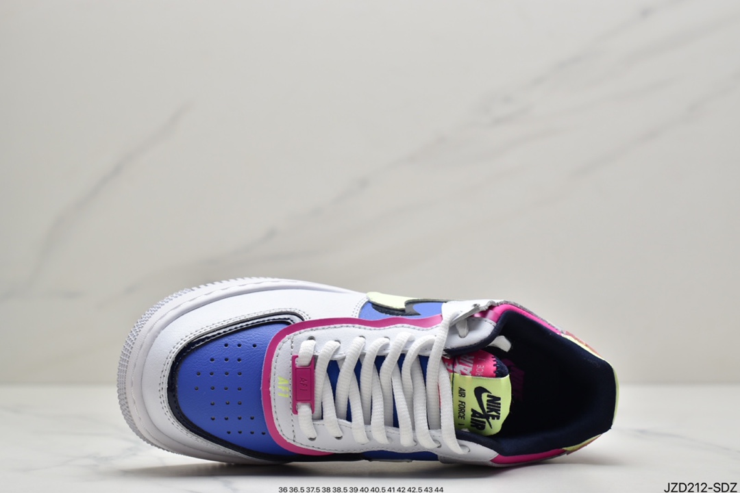 140 耐克Nike Air Force 1 Shadow 灰l拼接 轻量增高低帮百搭板鞋”拼接马卡龙” CK6561-100