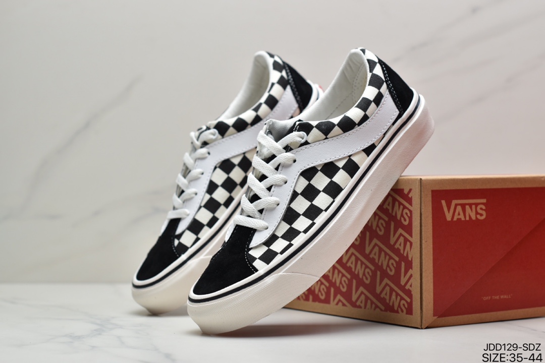 120 范斯VANS Bold Ni经典复古黑白低帮男女情侣款休闲帆布板鞋