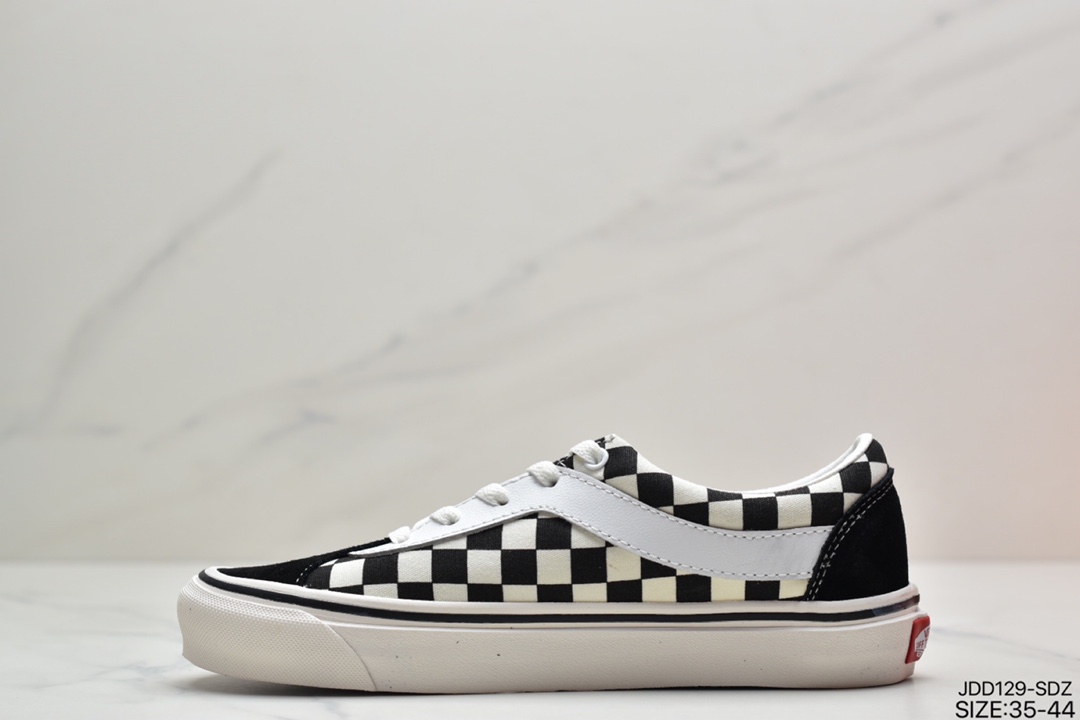 120 范斯VANS Bold Ni经典复古黑白低帮男女情侣款休闲帆布板鞋