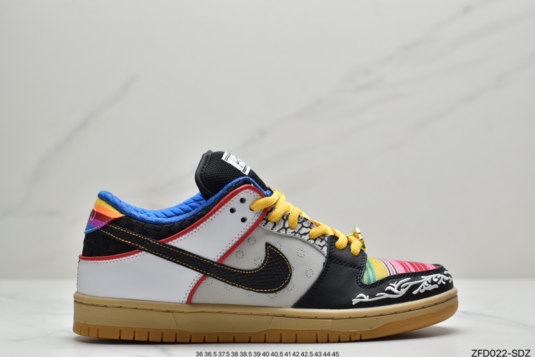 280  耐克Nike SB Low Dunk “What The P-Rod” 融合彩色拼接鸳鸯运动板鞋CZ2239-600