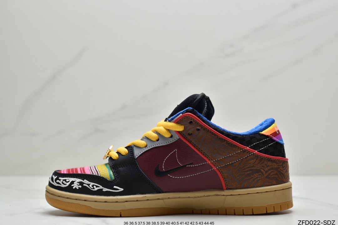 280  耐克Nike SB Low Dunk “What The P-Rod” 融合彩色拼接鸳鸯运动板鞋CZ2239-600