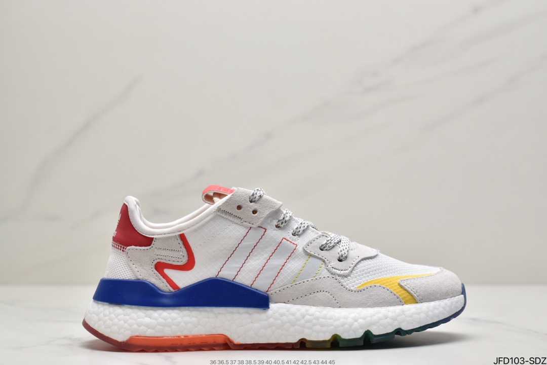 170 阿迪达斯Adidas Nite Jogger 2019 Boost 碳黑三叶草FW6145