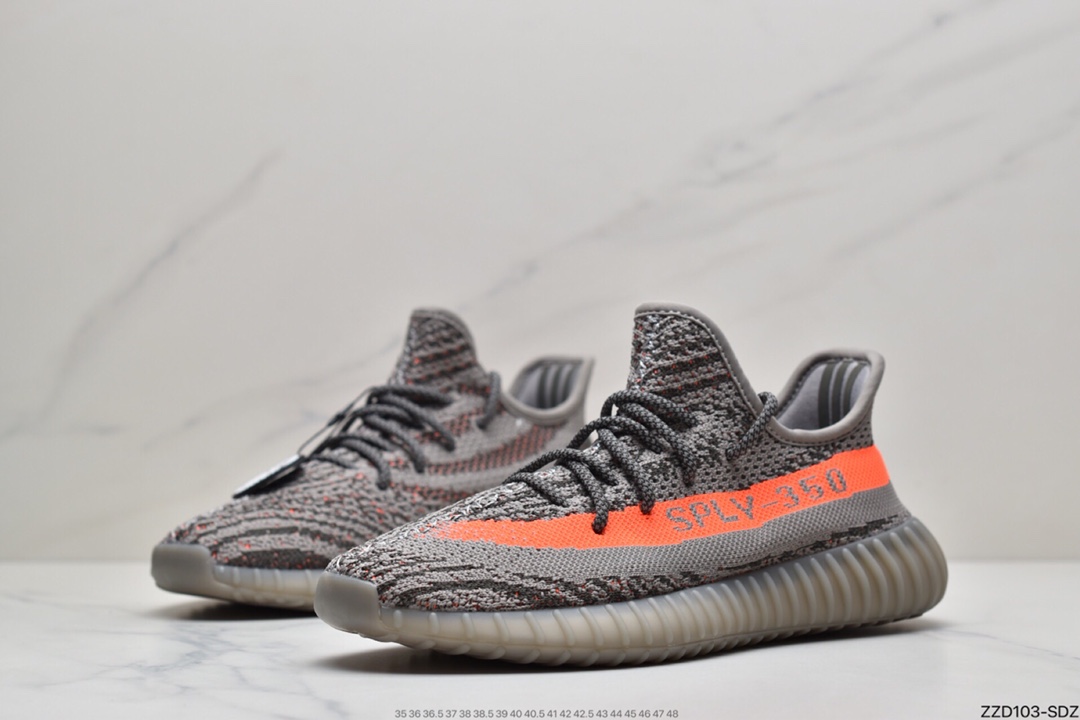 250 Yeezy Boost 350 V2 灰橙满天星GW1229