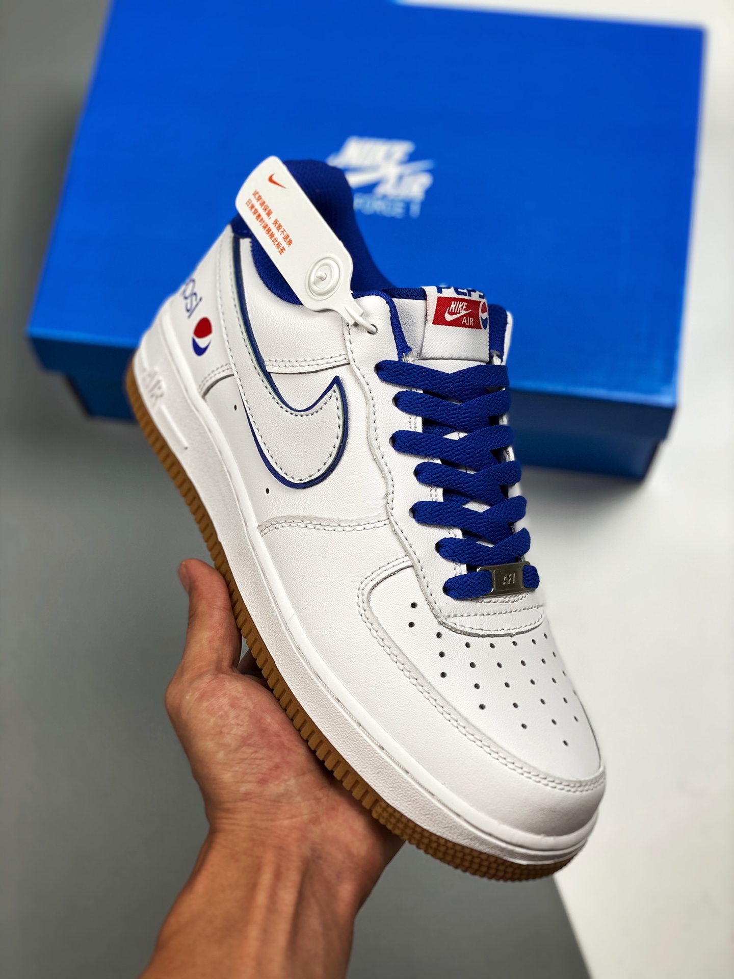 Oferta especial 👋👋 NK Air Force1 Low edición conjunta Pepsi, nivel original, lanzamiento limitado en el extranjero, c…