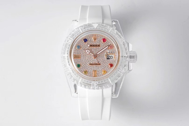 KZ Phantom Lab Modified Rolex Transparent Water Ghost Watch - Icy White 1 KZ Phantom Lab Modified Rolex Transparent Water Ghost Watch - Icy White