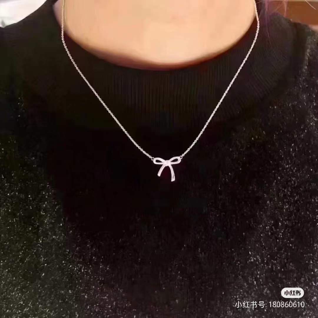 Tiffany & Co. Tiffany&Co.蝴蝶结锁骨项链