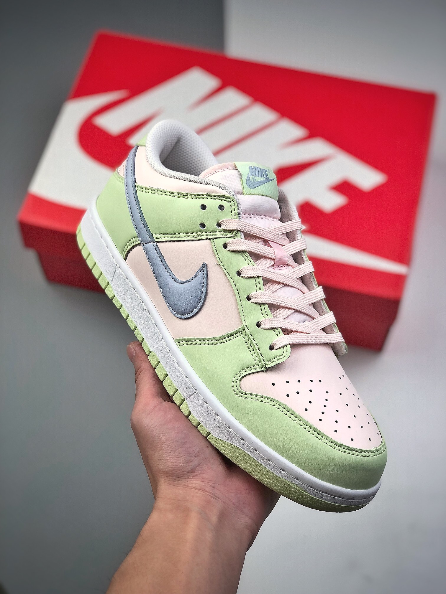 Nike SB Dunk Low de nivel empresa, colores macaron, producido por una gran fábrica, muy recomendado. Material de capa s…