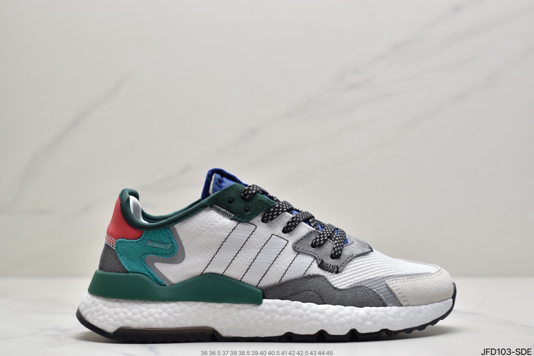 170 阿迪达斯Adidas Nite Jogger 2019 Boost 碳黑三叶草 FW6145
