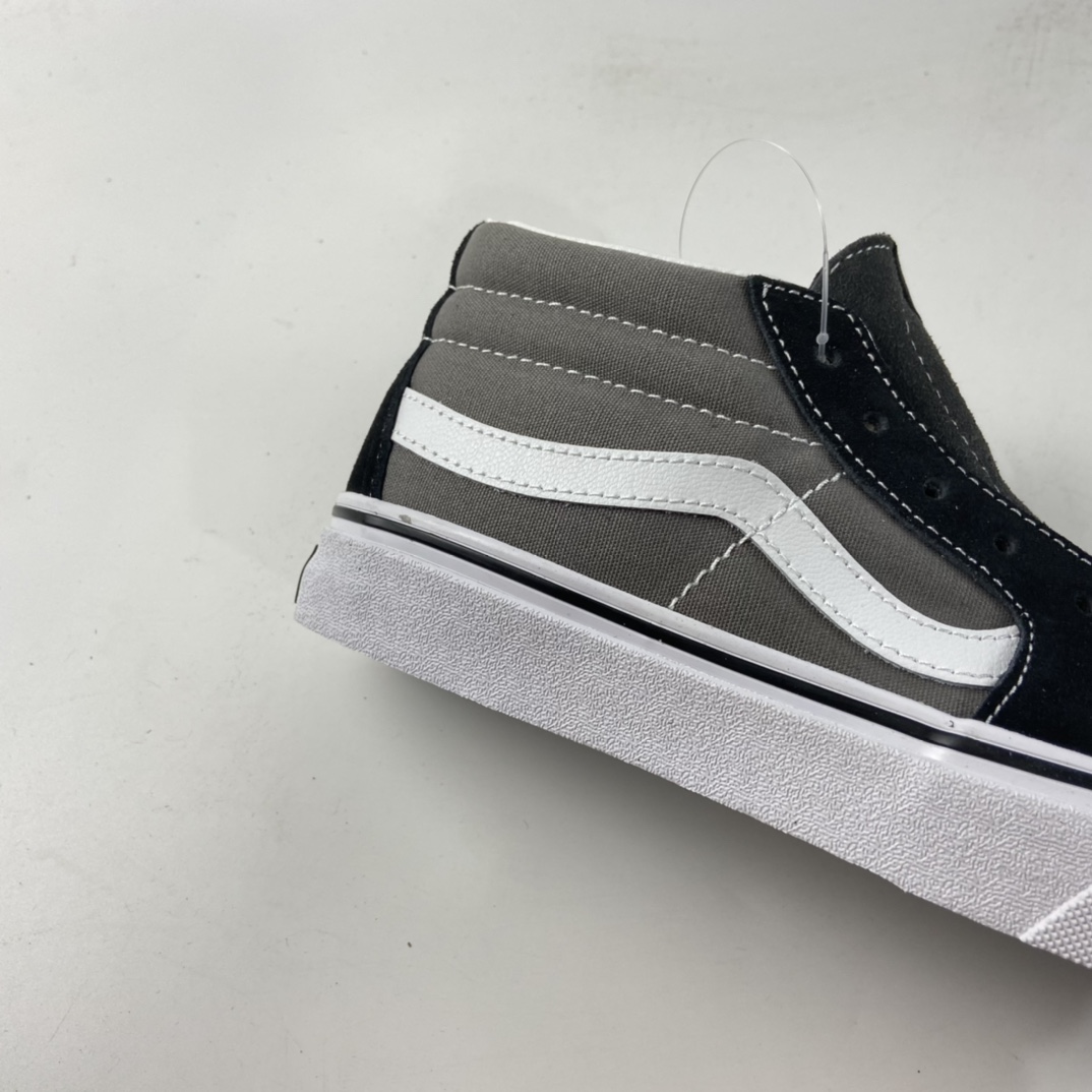 P160  VANS Sk8-Mid 中帮黑灰侧边条纹休闲运动板鞋 VN0A4U3B2Y6