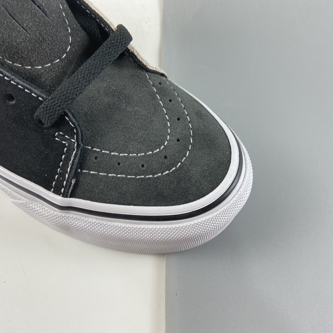 P160  VANS Sk8-Mid 中帮黑灰侧边条纹休闲运动板鞋 VN0A4U3B2Y6