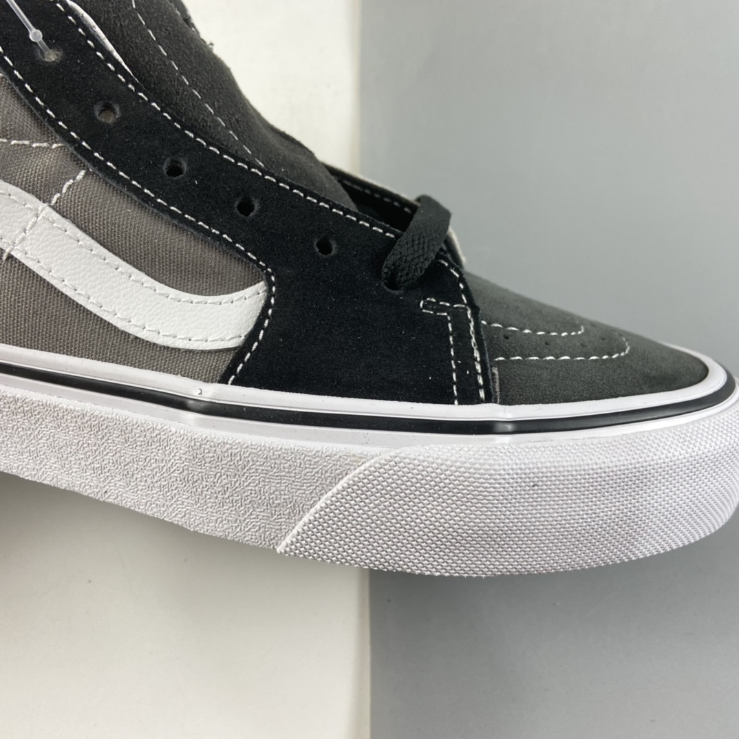 P160  VANS Sk8-Mid 中帮黑灰侧边条纹休闲运动板鞋 VN0A4U3B2Y6