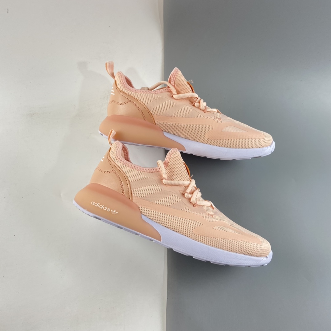 P120  Ad ZX 2K Boost 网纱针织呼吸面套脚休闲运动慢跑鞋 童鞋 FW2361