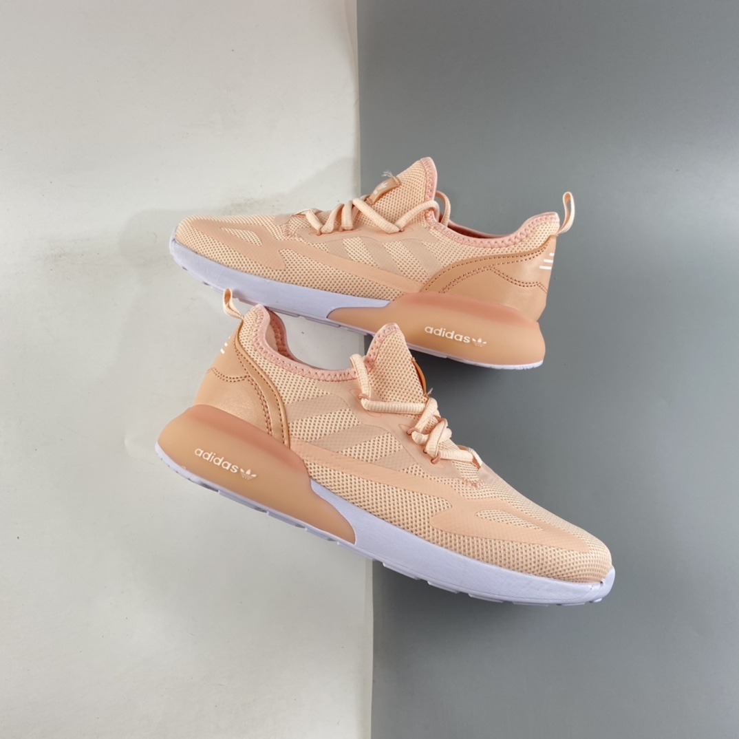 P120  Ad ZX 2K Boost 网纱针织呼吸面套脚休闲运动慢跑鞋 童鞋 FW2361
