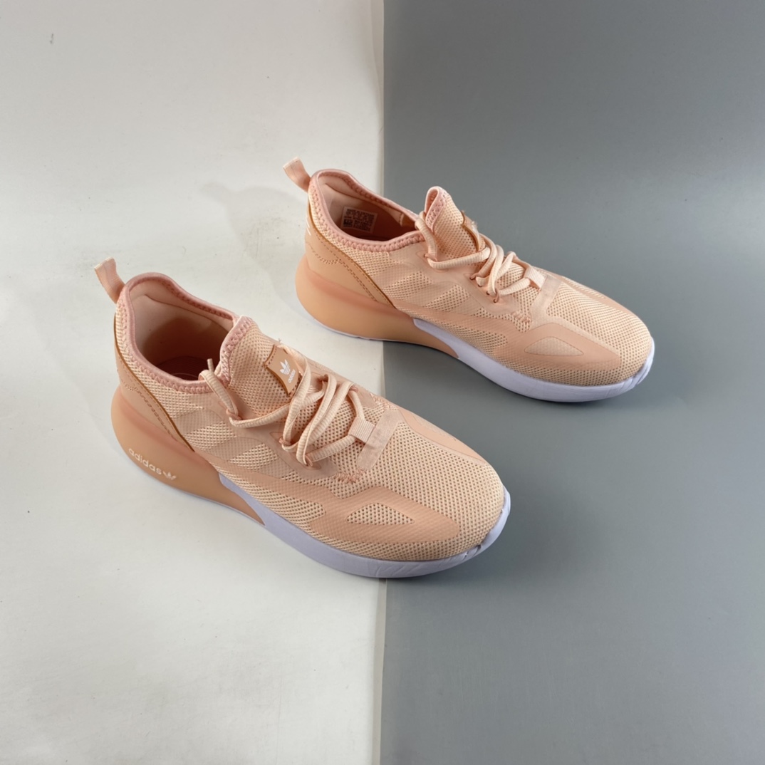P120  Ad ZX 2K Boost 网纱针织呼吸面套脚休闲运动慢跑鞋 童鞋 FW2361
