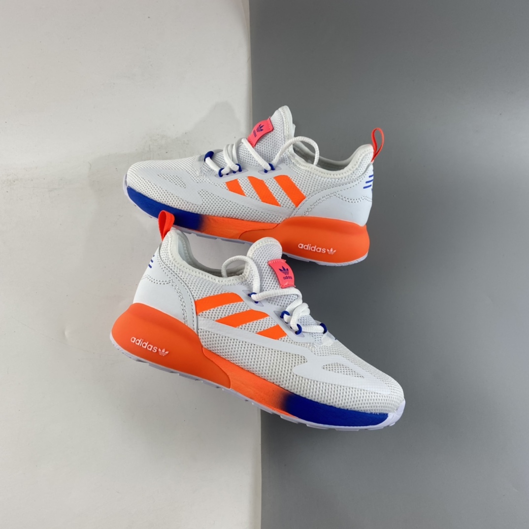 P120  Ad ZX 2K Boost 网纱针织呼吸面套脚休闲运动慢跑鞋 童鞋 FX9531