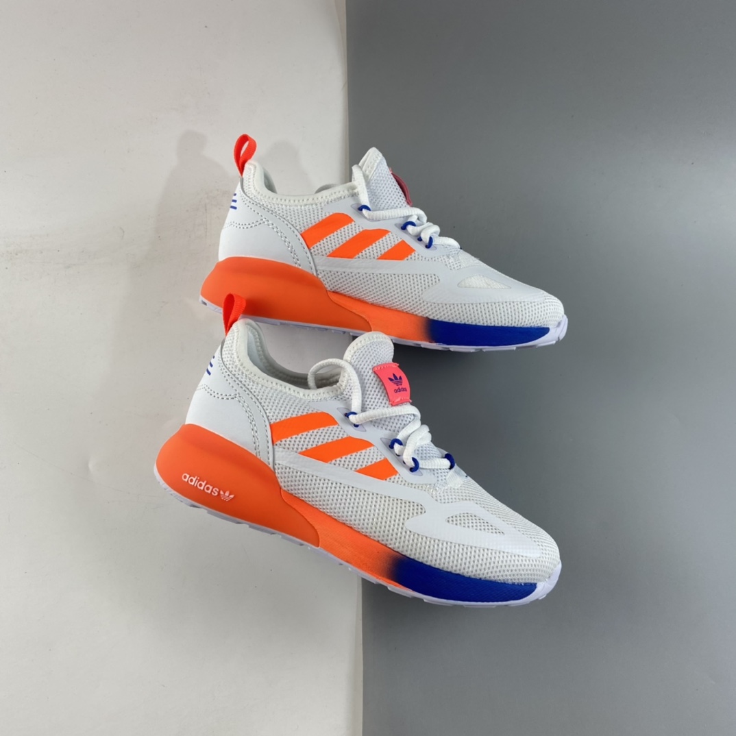 P120  Ad ZX 2K Boost 网纱针织呼吸面套脚休闲运动慢跑鞋 童鞋 FX9531