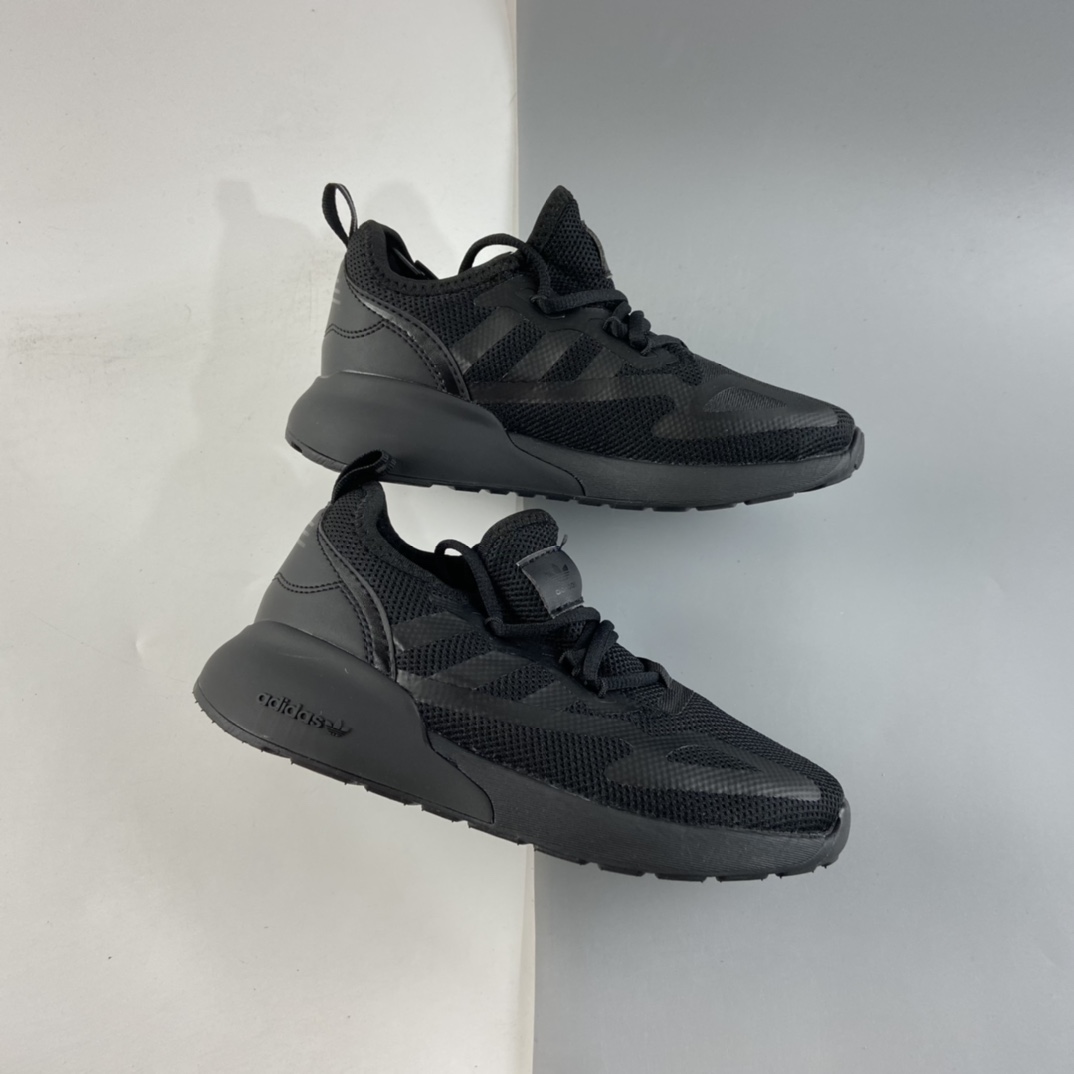 P120  Ad ZX 2K Boost 网纱针织呼吸面套脚休闲运动慢跑鞋 童鞋 FW2363