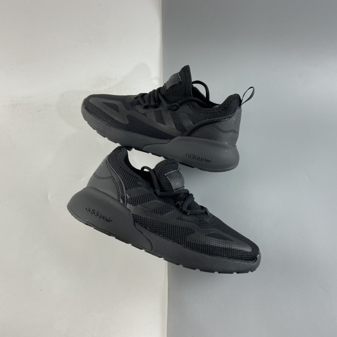 P120  Ad ZX 2K Boost 网纱针织呼吸面套脚休闲运动慢跑鞋 童鞋 FW2363