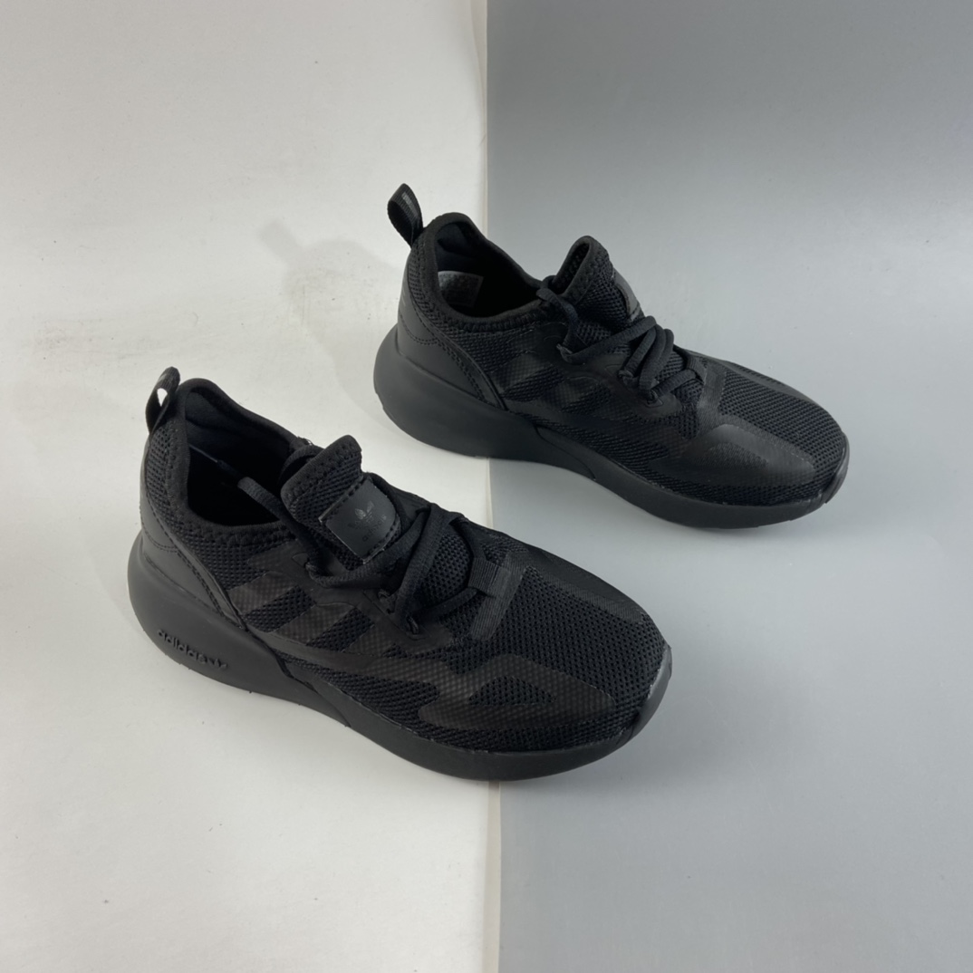 P120  Ad ZX 2K Boost 网纱针织呼吸面套脚休闲运动慢跑鞋 童鞋 FW2363