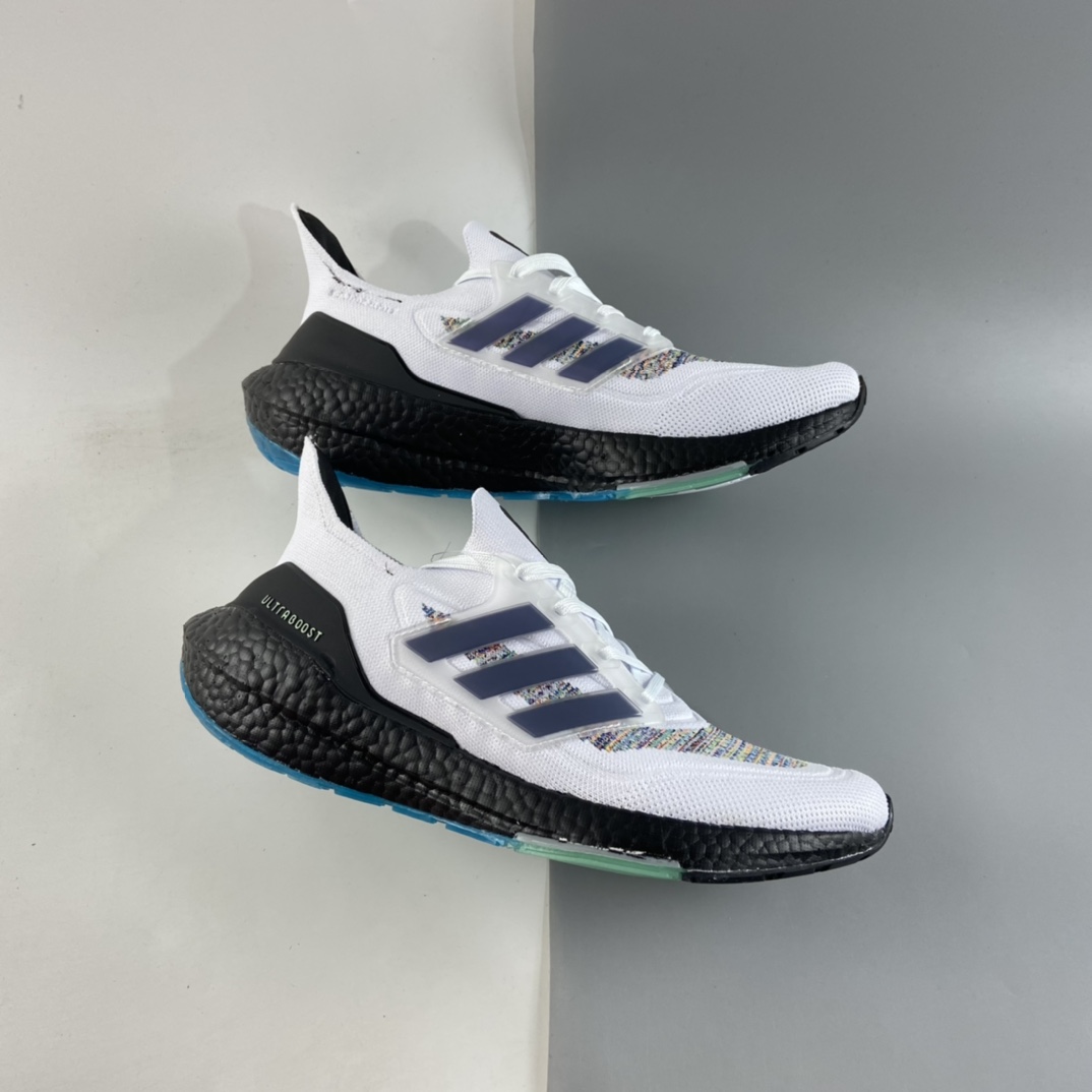 P200  AD UltraBoost 21 加厚爆米花袜套式针织鞋面休闲运动慢跑鞋 GZ3194