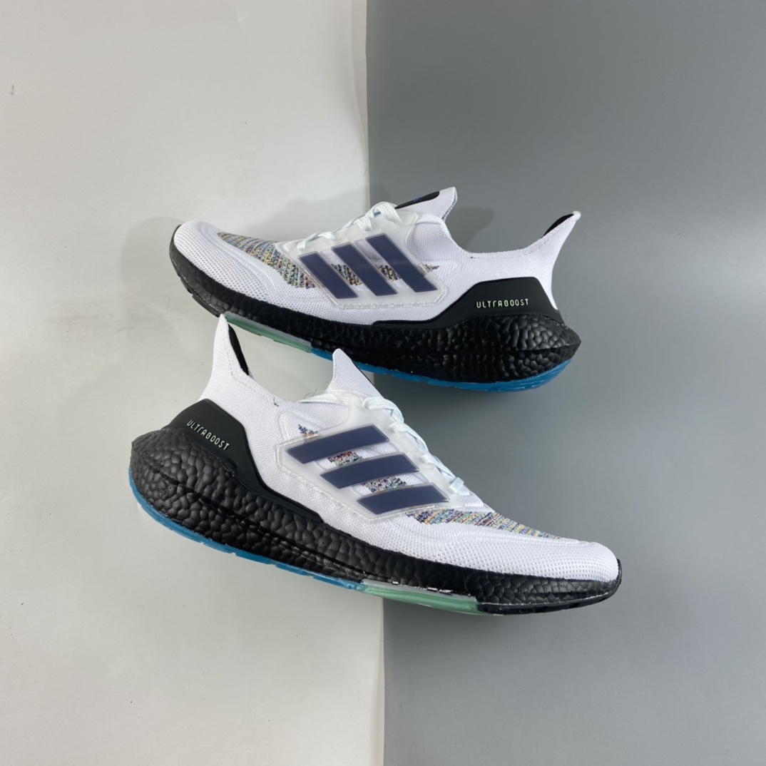 P200  AD UltraBoost 21 加厚爆米花袜套式针织鞋面休闲运动慢跑鞋 GZ3194