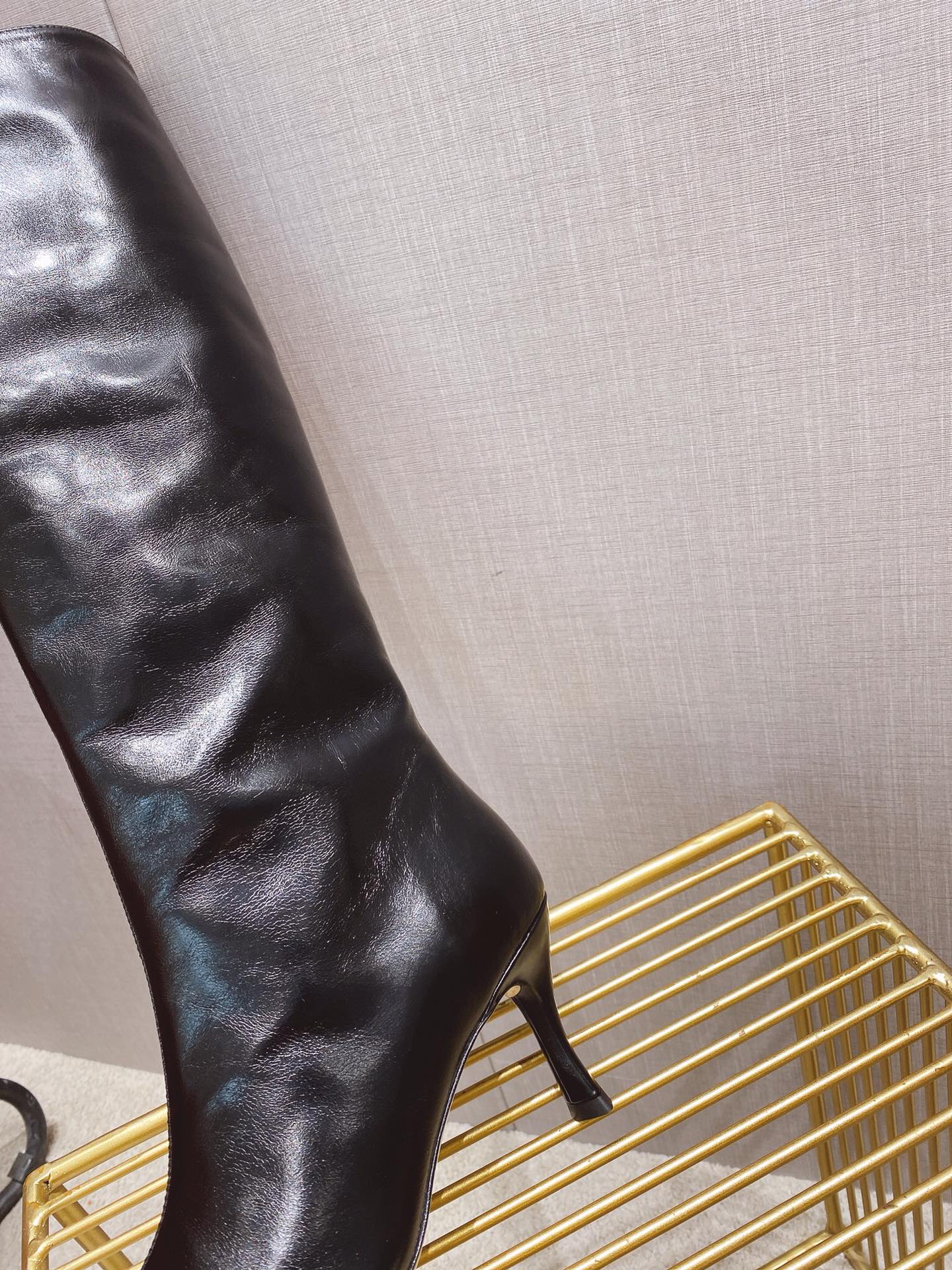 出厂价 🆕By Far 2025秋冬上新 气质款 全皮版 小猫跟 新款长靴 1:1 正品购入 小方头 更