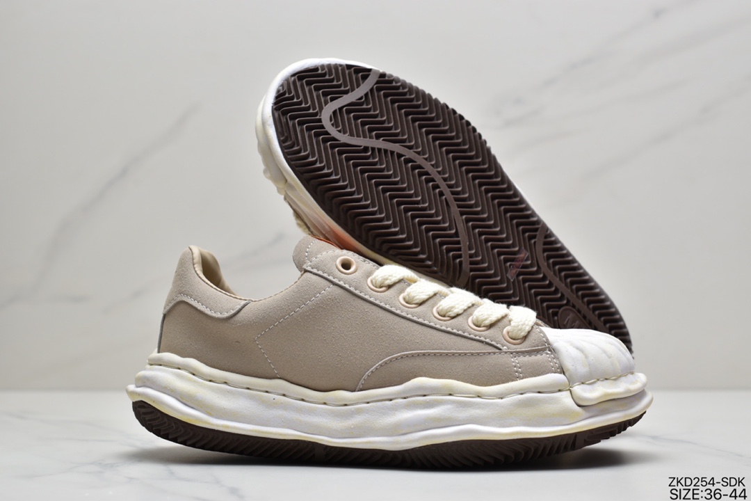 270 MMY/Maison Mihara Yasuhiro Original Sole Toe Cap Lowcut Canvas Sneaker经典布板鞋“帆布黑白”A05FW702